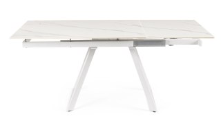 BIZZOTTO stół ogrodowy REETA 120-180 biały / rozkładany