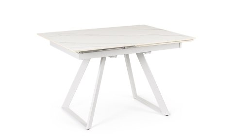 BIZZOTTO stół ogrodowy REETA 120-180 biały / rozkładany