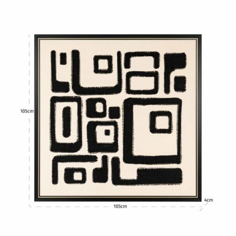 Richmond Interiors RICHMOND obraz SHANITA 105x105 cm biało-czarny