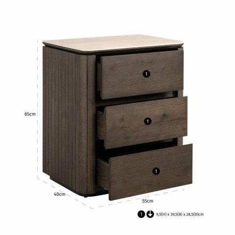 RICHMOND szafka nocna RITZ brązowa