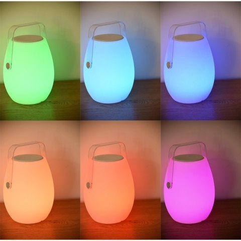 AZZARDO AZZARDO lampa biurkowa BOOMBOX MEDIUM RGBW z pilotem biała