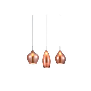 AZZARDO AZZARDO lampa wisząca AMBER MILANO 3 miedziana