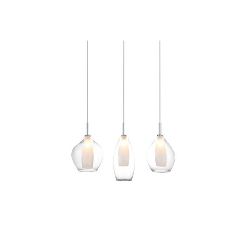 AZZARDO AZZARDO lampa wisząca AMBER MILANO 3 transparentna
