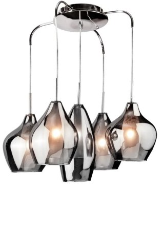 AZZARDO AZZARDO lampa wisząca AMBER MILANO 5 chromowana