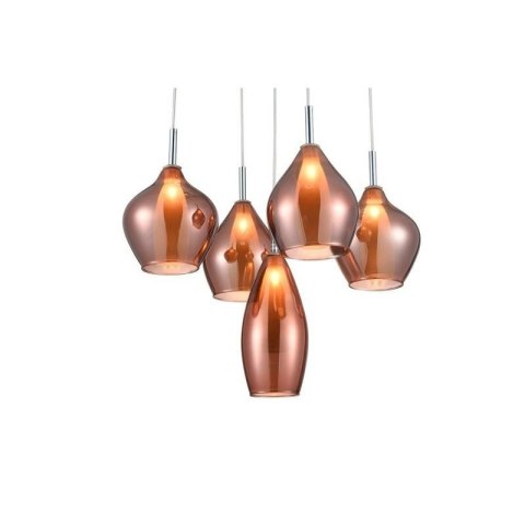 AZZARDO AZZARDO lampa wisząca AMBER MILANO 5 miedziana