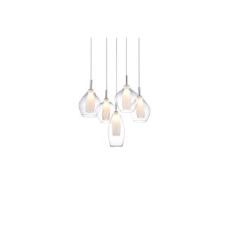 AZZARDO AZZARDO lampa wisząca AMBER MILANO 5 transparentna