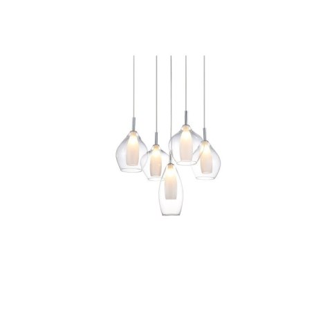 AZZARDO AZZARDO lampa wisząca AMBER MILANO 5 transparentna