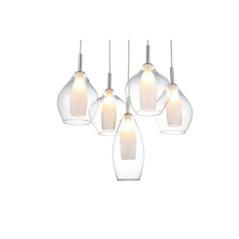 AZZARDO AZZARDO lampa wisząca AMBER MILANO 5 transparentna