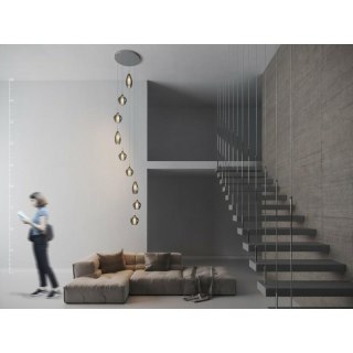 AZZARDO AZZARDO lampa wisząca AMBER MILANO 9 miedziana