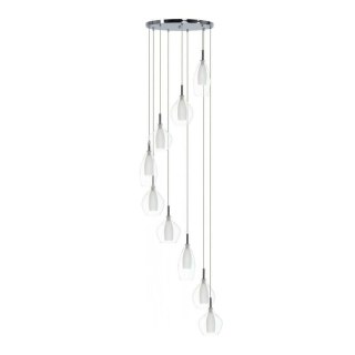 AZZARDO AZZARDO lampa wisząca AMBER MILANO 9 transparentna