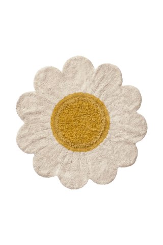 Dywan bawełniany dla dzieci Biała Stokrotka 120 cm do prania w pralce - Lorena Canals