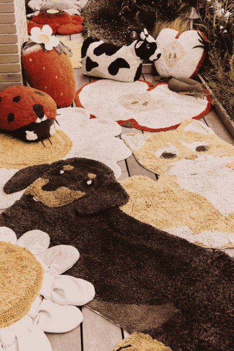 Dywan bawełniany dla dzieci Jack Pies 150 x 110 cm do prania w pralce - Lorena Canals