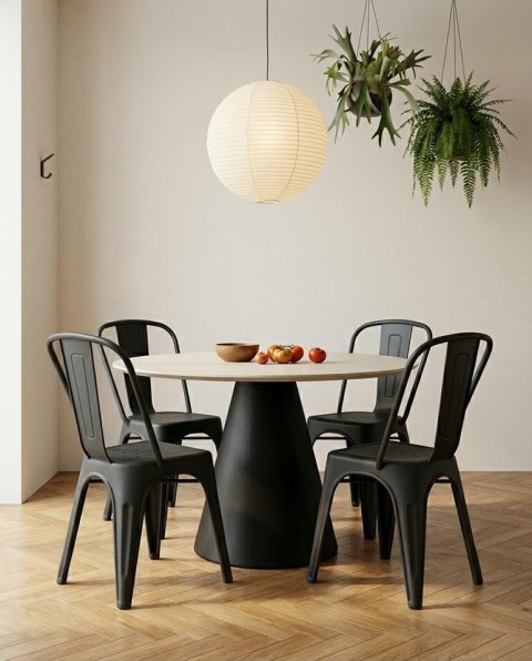 King Home Zestaw 4 Krzeseł TOWER PARIS PP UV czarne