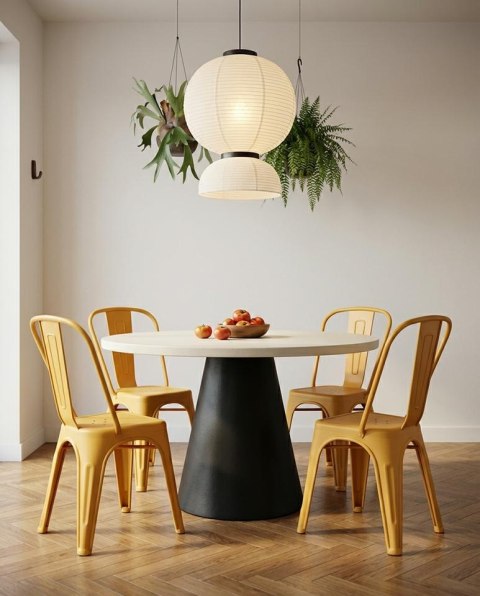 King Home Zestaw 4 Krzeseł TOWER PARIS PP UV żółte