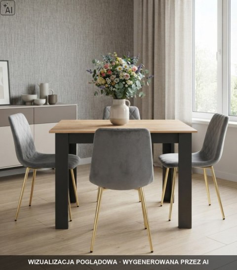 Krzesło TURIN - aksamit szary jasny / nogi złote x 3