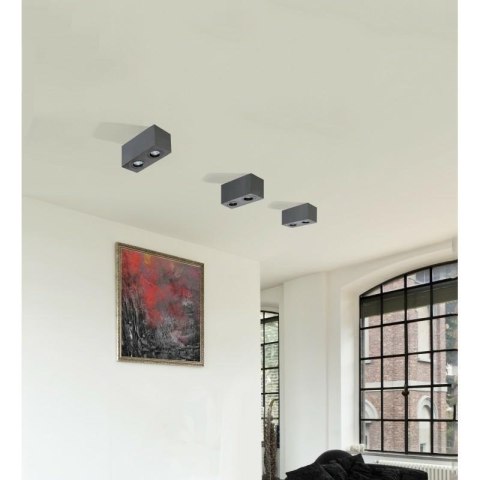 AZZARDO AZZARDO lampa sufitowa / plafon BRANT 2 SQUARE IP44 czarna