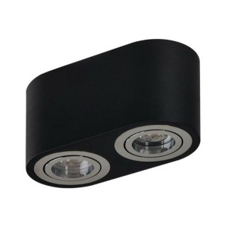 AZZARDO AZZARDO lampa sufitowa / plafon BRANT 2 czarna / chromowana