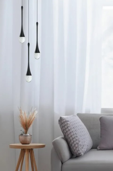AZZARDO AZZARDO lampa wisząca DALMA 3 ROUND czarna