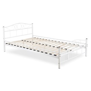 Łóżko Metalowe GRIFFIN 140x200 Białe