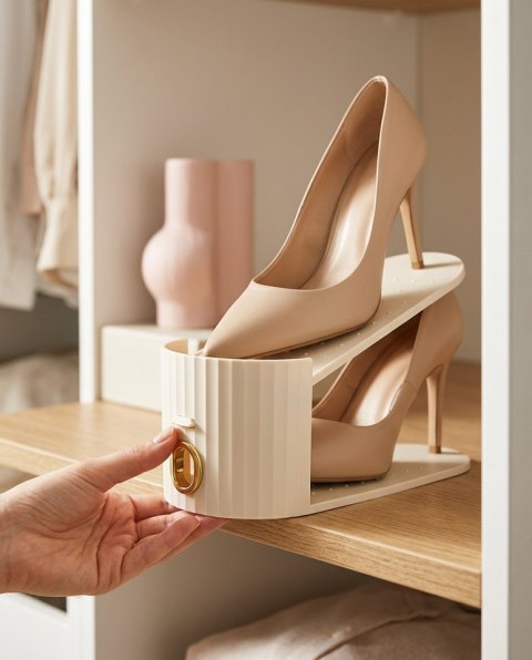 SHP Zestaw 6 wkładek do szafy na buty SHP EASY beżowy