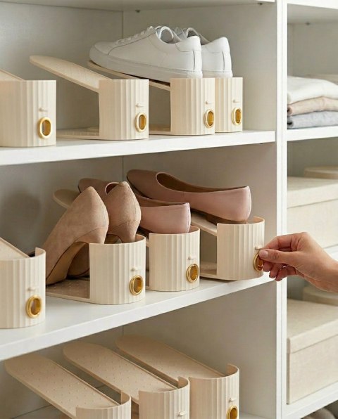 SHP Zestaw 6 wkładek do szafy na buty SHP EASY beżowy