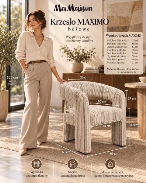 MaMaison MaMaison fotel MAXIMO beżowy