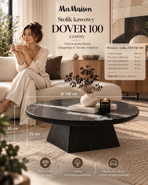 MaMaison MaMaison stolik kawowy DOVER 100 czarny
