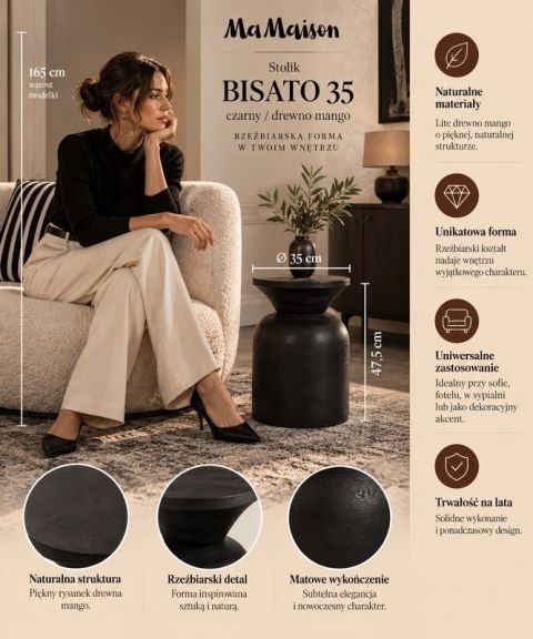 MaMaison MaMaison stolik BISATO 35 czarny