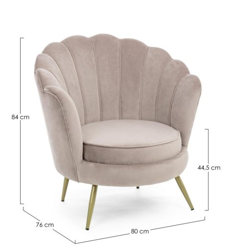 BIZZOTTO fotel GILIOLA szary