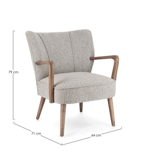 BIZZOTTO fotel MORITZ szary