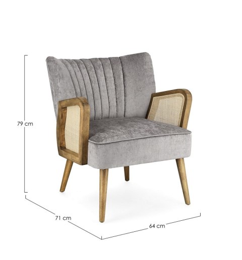 BIZZOTTO fotel VIRNA szary