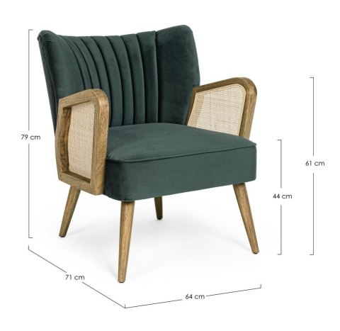 Bizzotto BIZZOTTO fotel VIRNA zielony