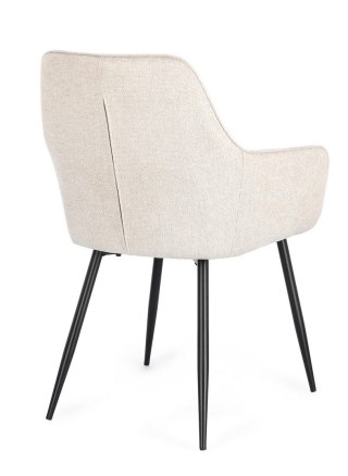 BIZZOTTO krzesło CORA ARM czarny / beżowy