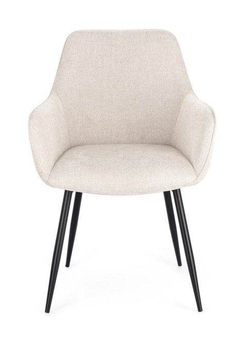 Bizzotto BIZZOTTO krzesło CORA ARM czarny / beżowy