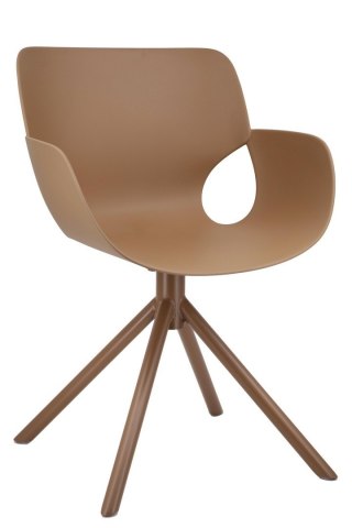 BIZZOTTO krzesło LENNON ARM brązowe