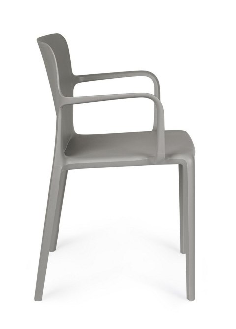BIZZOTTO krzesło ogrodowe CHLORIS ARM szare