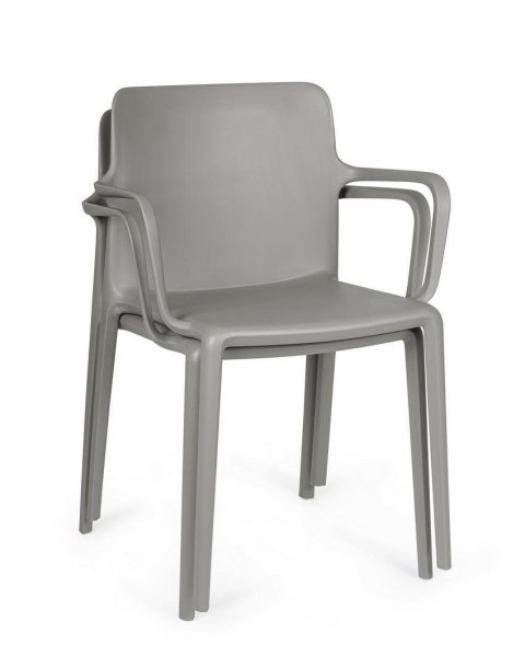 BIZZOTTO krzesło ogrodowe CHLORIS ARM szare