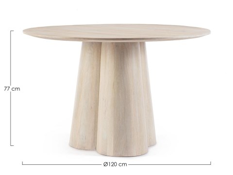 BIZZOTTO stół jadalniany NASSOR 120 beżowy