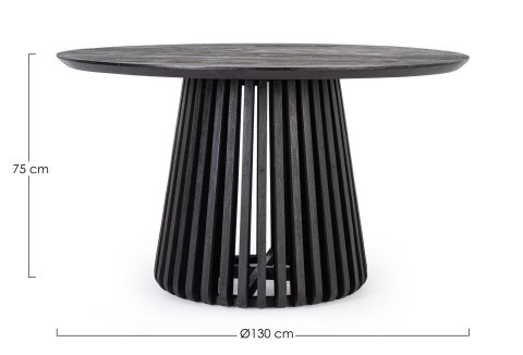 BIZZOTTO stół jadalniany ODION 130 czarny