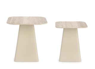 Bizzotto BIZZOTTO zestaw stolików kawowych HARDY SQ beżowy