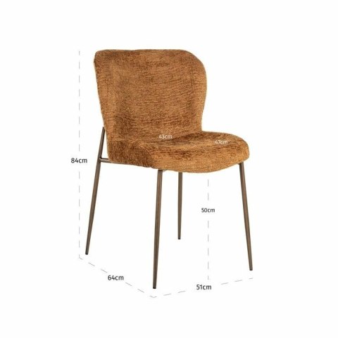 RICHMOND zestaw 2 krzeseł ODARBY pomarańczowy