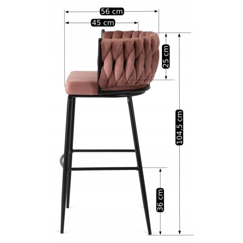 Komoda Dwudrzwiowa z Szufladami BLAGO MIDI B 119,5 cm Ciemny Dąb/Czarny Loft
