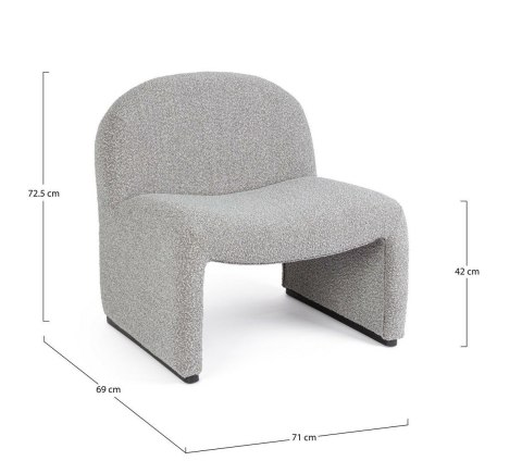 BIZZOTTO fotel BASSILLA szary