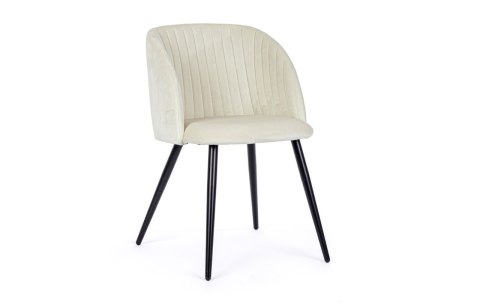 BIZZOTTO krzesło QUEEN VELVET białe