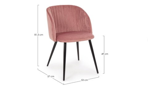 BIZZOTTO krzesło QUEEN VELVET różowe