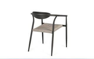 BIZZOTTO krzesło ogrodowe LINARES ARM szare