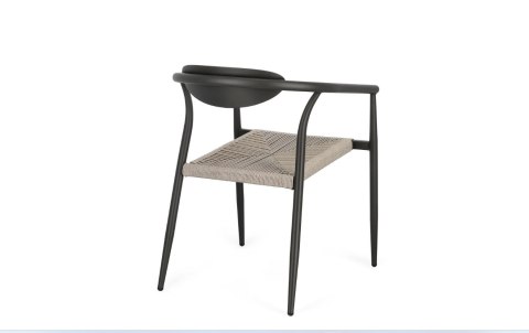 BIZZOTTO krzesło ogrodowe LINARES ARM szare