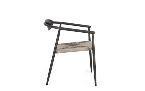 BIZZOTTO krzesło ogrodowe LINARES ARM szare