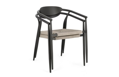 BIZZOTTO krzesło ogrodowe LINARES ARM szare