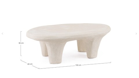 Bizzotto BIZZOTTO stolik kawowy ALBIN 102x62 beżowy